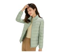 Hgvcfcv Ultraleichte Daunenjacken für Damen, langärmelig, weicher Stoff, kurzes Oberteil, Mantel, Windbreaker, Damen-Wintermäntel, EN8, 46