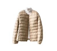 Hgvcfcv Weiße Daunenjacke, Oberbekleidung, Damen, Puffermantel, Herbst, Winter, warm, V-Ausschnitt oder O-Kragen, khaki, 38