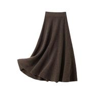 Hgvcfcv Winter Damen Kleidung Rock Elastische Hohe Taille A-Linie Rock Wolle Strickpullover Koreanisch Mid Calf Rock, Z, 52