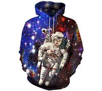 Hgvoetty Unisex 3D Druck Hoodies Grafik Weltraum Pullover Kapuzen-Sweatshirts für Männer Frauen - - Large