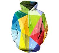 Hgvoetty Unisex 3D Druck Hoodies Grafik Weltraum Pullover Kapuzen-Sweatshirts für Männer Frauen - - Medium