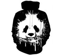 Hgvoetty Unisex 3D Druck Hoodies Grafik Weltraum Pullover Kapuzenpullover für Männer Frauen, panda, Medium