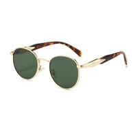 HHMRTYDG Popular Fashion Oval Sunglasses Women Fashion Clear Gradient Shades UV400 Men Trending Sun Glasses(Golden Dark Green)