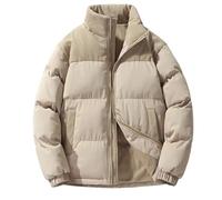 HHOZsafety Warme, wattierte Herren-Winterjacken aus Cord und Baumwolle, Daunenparka mit SteWarme, wattierte Herren-Winterjacken aus Cord und Baumwolle, Daunenparka mit Stehkragen, Thermojacke