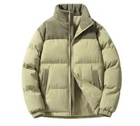 HHOZsafety Warme, wattierte Herren-Winterjacken aus Cord und Baumwolle, Daunenparka mit SteWarme, wattierte Herren-Winterjacken aus Cord und Baumwolle, Daunenparka mit Stehkragen, Thermojacke