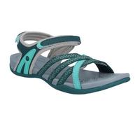 Sandale HI-TEC "Hi-Tec Sandalen Savanna II", Damen, Gr. 37, Normalschaft, dk moos, wasserwelle, Polyester + Polyurethanband + Multi-Elastan, Schuhe Sandale (76348350-37) dk moos, wasserwelle