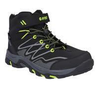 Hi-Tec Wanderschuhe Blackout Mid WP (waterproof/wasserdicht) schwarz/lime Kinder, Größe Euro (US) 35 (4)