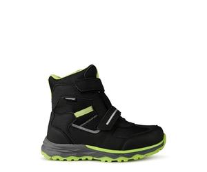 Hi-Tec O010376-021 Penguin Ez Wp Jr Silber/Lime-5 Schneestiefel, Schwarz/silberfarben/Lindgrün, 38 EU