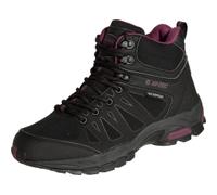 Hi-Tec Raven Mid Wp Womens, Damen Trekking- & Wanderstiefel, Schwarz (Black/Grape Wine 21), 37 EU