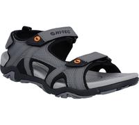 Sandale HI-TEC "Hi-Tec Sandalen Crater", Herren, Gr. 40, Normalschaft, stahlgrau, schwarz, orange, Synthetisch, Schuhe Sandale (26443213-40) stahlgrau, schwarz, orange