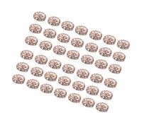 HIAKDOFT 100 Stück DIY Schmuckperlen Anhänger in Radform Durchmesser Rosevergoldet mit Weißen Kristallen Metall Spacer für Armband Halskette Schmuckherstellung Kreatives Bastelzubehör