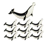 HIAKDOFT 10stücke Wal Anhänger Aus Legierung Hübsche Schlüsselanhänger-charms Cartoon-taschenanhänger Exquisites Diy-schlüsselring-zubehör Wal-design Langlebig Ohne Verblassen Für Schlüssel