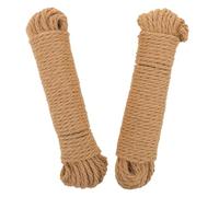 HIAKDOFT 2 Rollen Natur Juteschnur 4mm 20m Handgewebtes Bruchfestes Hanfseil für Garten Geschenkverpackung und Selbstgemacht Bastelarbeiten