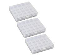 HIAKDOFT 3 Stück Fächer Klare Bobbin Aufbewahrungsbox Organizer Aufbewahrungsbox Schublade Leicht Sicher für Nähzubehör und Bastelbedarf