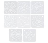 HIAKDOFT 8 Stück Quilt Schablonen aus Flexiblem Kunststoff Blumenmuster Nähvorlagen für Selbstgemacht Patchwork Waschbare Stickschablonen für Stoffe und Bastelprojekte
