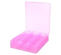 HIAKDOFT Doppelstöckige Transparente Aufbewahrungsbox aus Kunststoff mit 48 Fächern Tragbarer Nähzubehör Organizer Multifunktionale Sortierbox für Stickerei und Bastelbedarf 35,4 X 33,5 X