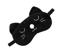 HIAKDOFT Weiche Schlafmaske mit Niedlichem Katzen motiv Flauschige Augenbinde für Damen und Herren Lichtblockierend Bequem für Reisen Zuhause und Nickerchen Entspannend und Drucklindernd