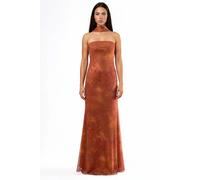 Hiccup Trägerloses Blüten-Midikleid, figurbetont - Orange XS