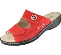 Hickersberger Kräuterschuhe,Damen Pantolette,Hallux,Leder,Weite G,Rot,Loses Fußbett, 62340-Schuhgröße 39