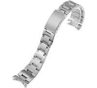 HiCycle2 Oyster Uhrenarmband, 19 mm, Ersatz für Vintage Rolex Air King 1500, 5500, 5501, 5505, Edelstahl, Silberpinsel, 19mm
