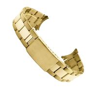 HiCycle2 Uhr Bnads Ersatz für Rolex Oysterquartz Datejust Armband Uhr Armband Männlich Antirust Solid Edelstahl gebogenen Schnittstelle Stahl Armband Edelstahl (Gold, 19mm)