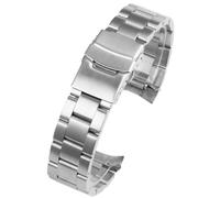 HiCycle2 Uhrenarmband Ersatz für Seiko Alpinist Sarg005 Sarb017 Uhrenarmband männlich Antirust Solid Edelstahl gebogenen Schnittstelle Stahlband 20mm (Silber)