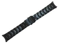 HiCycle2 Uhrenarmband Ersatz für Seiko Alpinist Sarg005 Sarb017 Uhrenarmband männlich Antirust Solid Edelstahl gebogenen Schnittstelle Stahlband 20mm (schwarz)