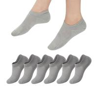 HIDARLING Sneaker Socken Damen & Herren 6 Paar I Kurze Sneakersocken mit atmungsaktiver Baumwolle Unisex (DE/NL/SE/PL, Numerisch, 39, 42, Regular, Regular, Grau X6)