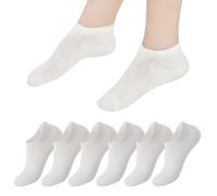 HIDARLING Sneaker Socken Damen & Herren 6 Paar I Kurze Sneakersocken mit atmungsaktiver Baumwolle Unisex (DE/NL/SE/PL, Numerisch, 39, 42, Regular, Regular, Weiß X6)