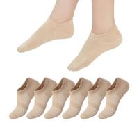 HIDARLING Sneaker Socken Damen & Herren 6 Paar I Kurze Sneakersocken mit atmungsaktiver Baumwolle Unisex (DE/NL/SE/PL, Numerisch, 35, 38, Regular, Regular, Beige X6)