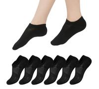 HIDARLING Sneaker Socken Damen & Herren 6 Paar I Kurze Sneakersocken mit atmungsaktiver Baumwolle Unisex (DE/NL/SE/PL, Numerisch, 35, 38, Regular, Regular, Schwarz X6)