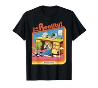 Hide from Reality Sarcastic Retro Vintage Funny Adult Humor T-Shirt