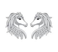 Hifeeled Pferd Ohrringe Damen 925 Sterling Silber Pferde Ohrstecker für Frauen Original Schmuck Geschenk Frau Mädchen Tochter