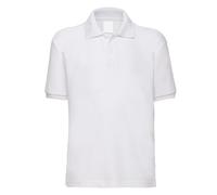 HiFEN® Poloshirt für Kinder, Mädchen, Jungen, Kragen, kurze Ärmel, Schuluniform, Sommer-T-Shirt, Alter 3-15 Jahre, weiß, 9-11 Years