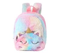 Hifot Einhorn Mini Plüsch Rucksack für Kinder, Kindergarten Büchertasche Netter Weicher Schule Taschen Doppel Schultertasche Einhörner Geschenke für Mädchen(8 in 2-7Jährige