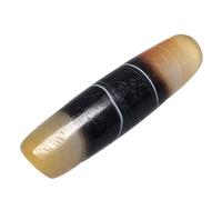 HIFRQVVC Tibetischer Achat-Dzi-Perlen-Anhänger, Tibetischer Naturachat, gefädelter Dzi-Perlendraht, 5,7 x 1,5 cm, 0,5 mm, Durchgangsloch