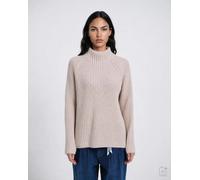Wollpullover SMITH & SOUL, Damen, Gr. XL, beige (powder rose print), Strick, Obermaterial: 100% Wolle, unifarben, hüftbedeckend, hoch geschlossener Ausschnitt, Pullover, mit Stehkragen (33435722-XL) p