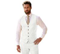 High-End Suits Wedding Suits 2 Pieces Slim Fit Vest Pant Groomsmen Tuxedos Summer Linen Ivory Men Suits Casual Suits for Men iv-4236