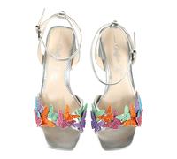 High-Heel-Pumps BUFFALO "Buffalo APRIL BUTTERFLY GLAM", Damen, Gr. 37, silber, multi, Polyurethan, Schuhe (62292642-37) silber, multi