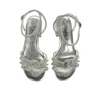 High-Heel-Pumps BUFFALO "Buffalo Buffalo Lilly Bow - Vegan Nappa", Damen, Gr. 37, silber, Kunstfaser, unifarben, Schuhe (43348545-37) silber