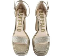 High-Heel-Pumps BUFFALO "Buffalo Buffalo May Neat - Vegan Glitter", Damen, Gr. 40, gold, Polyurethan, unifarben, Schuhe (15396461-40) gold