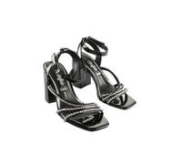 High-Heel-Pumps BUFFALO "Buffalo Charlotte Ice Vegan Patent", Damen, Gr. 37, schwarz, silber, Polyurethan, unifarben, Schuhe (30672069-37) schwarz, silber