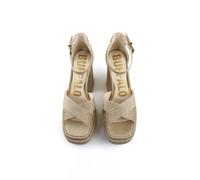 High-Heel-Pumps BUFFALO "Buffalo Cross -Vegan Glitter", Damen, Gr. 39, gold, Kunstfaser, unifarben, Schuhe (65922366-39) gold