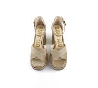 High-Heel-Pumps BUFFALO "Buffalo Cross -Vegan Glitter", Damen, Gr. 40, gold, Kunstfaser, unifarben, Schuhe (65922366-40) gold