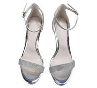 High-Heel-Pumps BUFFALO "Buffalo Damen Buffalo Monroe 2 Vegan Patent", Damen, Gr. 40, silber, Kunstfaser, unifarben, Schuhe (27634435-40) silber