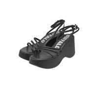 High-Heel-Pumps BUFFALO "Buffalo JOY MSS SANDAL", Damen, Gr. 41, schwarz, Textil, unifarben, Schuhe (89301057-41) schwarz