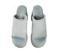 High-Heel-Pumps BUFFALO "Buffalo JOY MULE", Damen, Gr. 38, blau, unifarben, Schuhe (82486936-38) blau