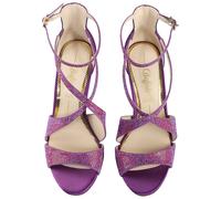 High-Heel-Pumps BUFFALO "Buffalo MIRANDA SPARK", Damen, Gr. 40, lila (lila multi), Textil, unifarben, Schuhe (28909850-40) lila multi