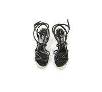 High-Heel-Pumps BUFFALO "Buffalo Shine -Vegan Nappa", Damen, Gr. 41, schwarz, silber, Kunstfaser, unifarben, Schuhe (93135566-41) schwarz, silber