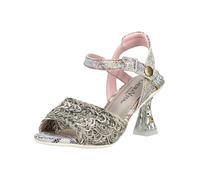 High-Heel-Pumps LAURA VITA "LAURA VITA Pumps Leder/Textil", Damen, Gr. 36, grau, Leder, Textil, Schuhe (94378952-36) grau